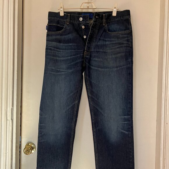 Hugo Regular-fit jeans in dark-blue stonewashed denim 32x32
